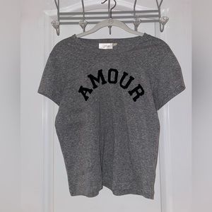 Amour Gray Short Sleeve